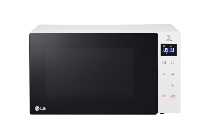 Front view of NeoChef™ Slim 20L 700W Microwave Oven with Touch Control Panel, White