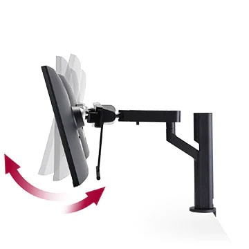 tilt adjustable stand within the range of -30 degrees to 35 degrees