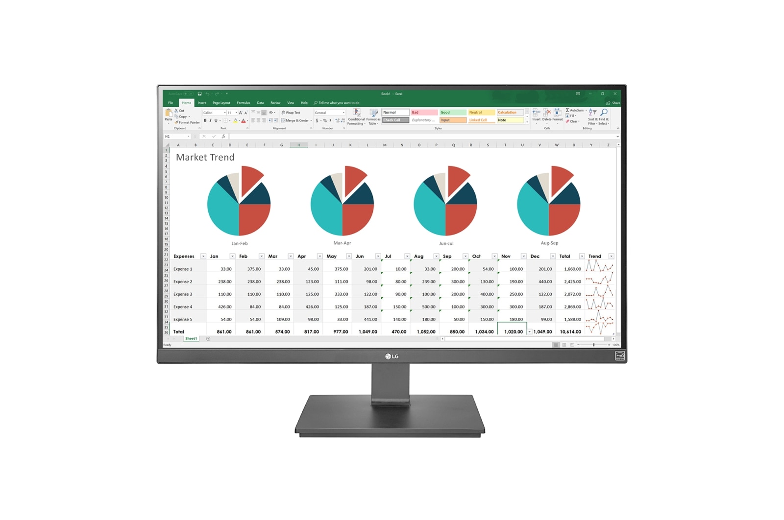 Front view of 27&#34; UHD 4K (3840x2160) IPS Display 27UK670
