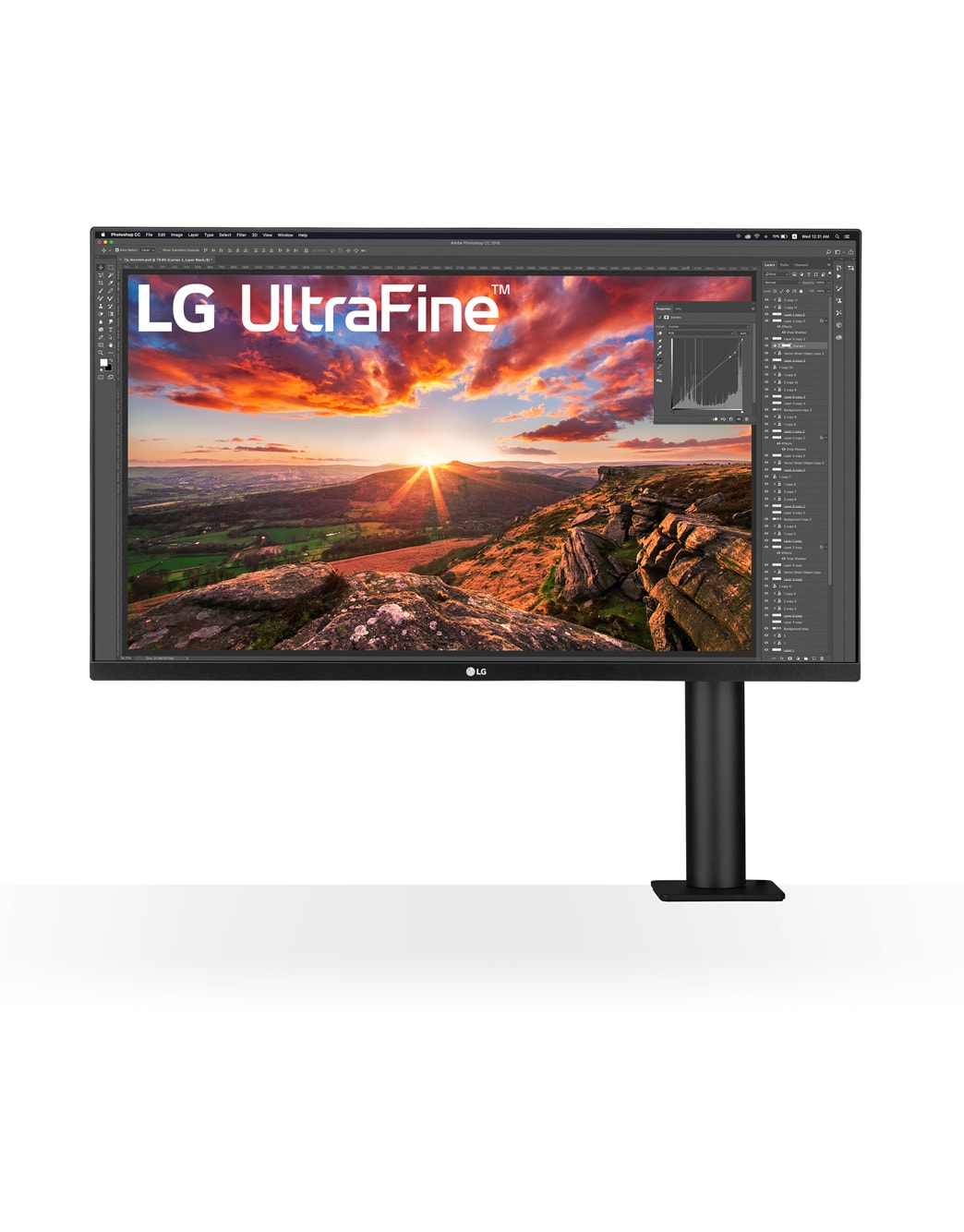 32UN880とLG UltraWide Ergo 純正モニターアーム■ 31.5
