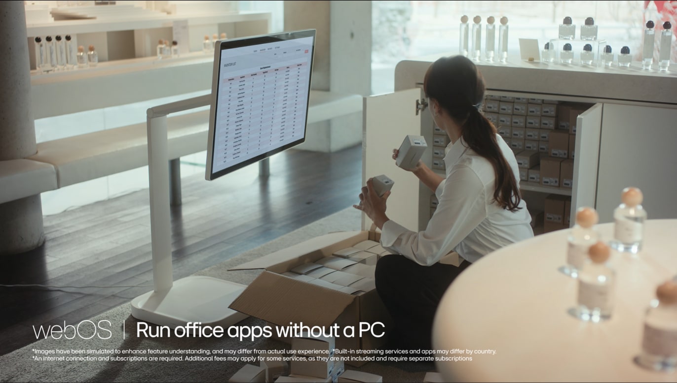 webOS | Run office apps without a PC using LG Smart Monitor Swing