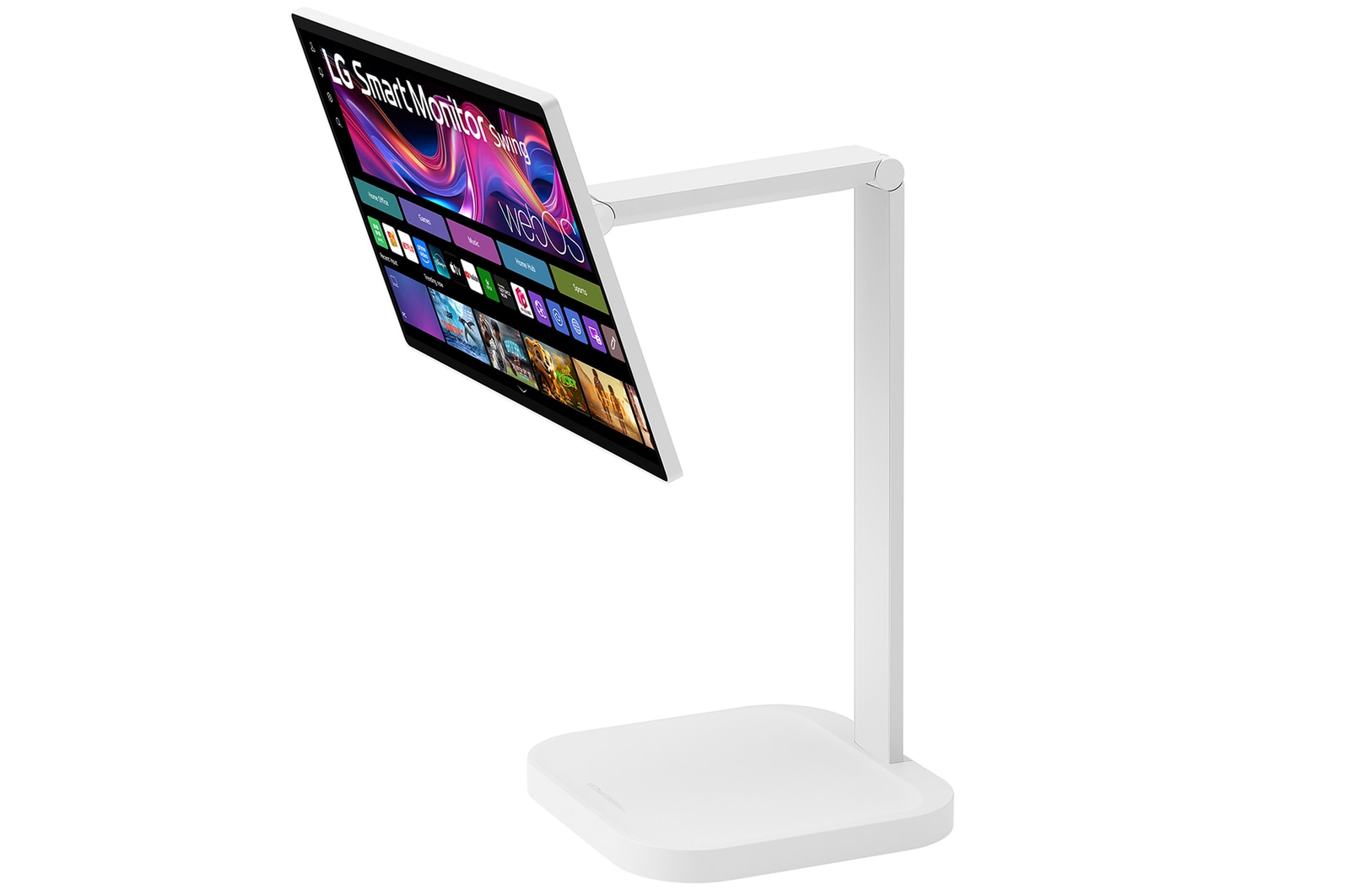 +30 degree side view with monitor height adjusted downward