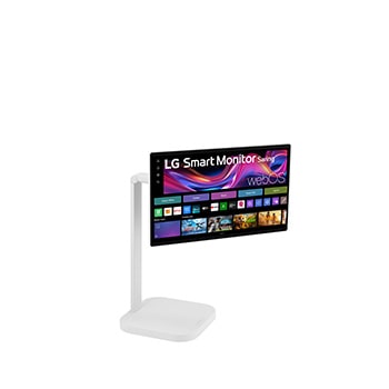 Left side view with monitor height adjusted downward