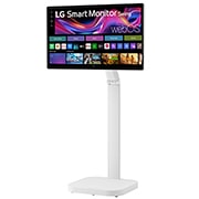 -30 degree side view of monitor tilted +25 degrees