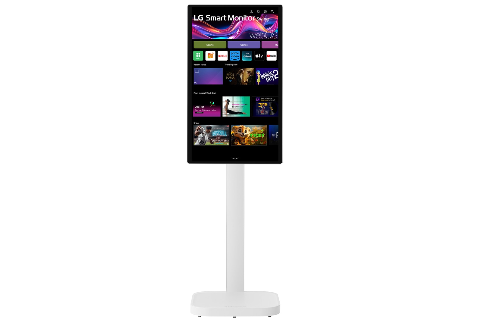 Left side view with monitor height adjusted downward