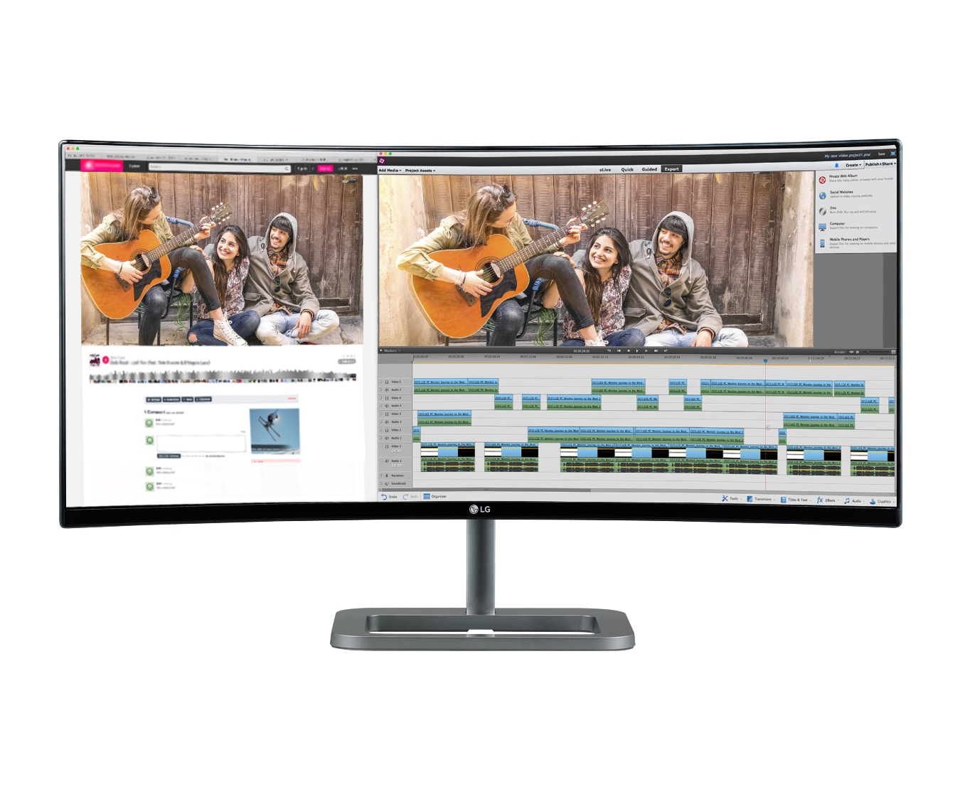 Front view of LG 21:9 Curved UltraWide 34UC87C 34UC87C