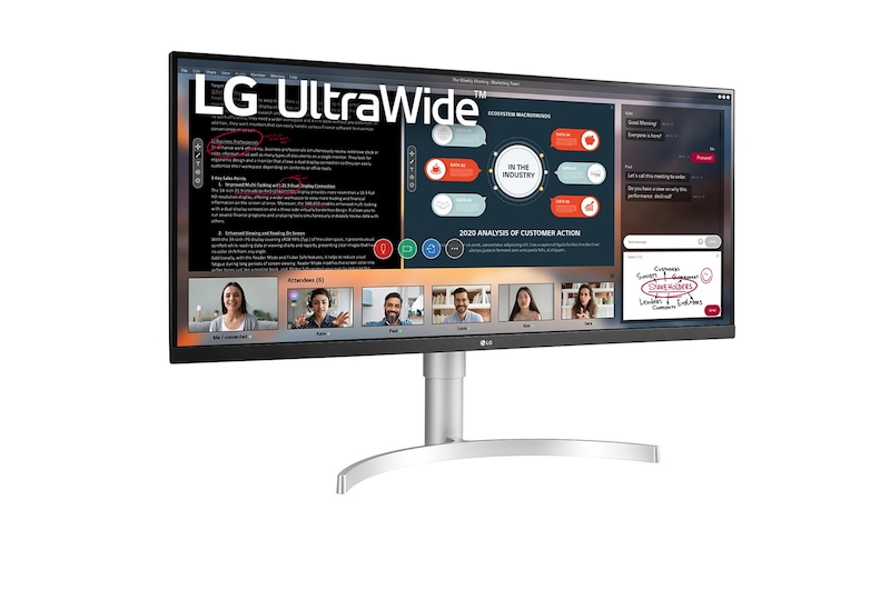 LG 34" UltraWide™ Full HD (2560x1080) HDR IPS Monitor, 34WN650