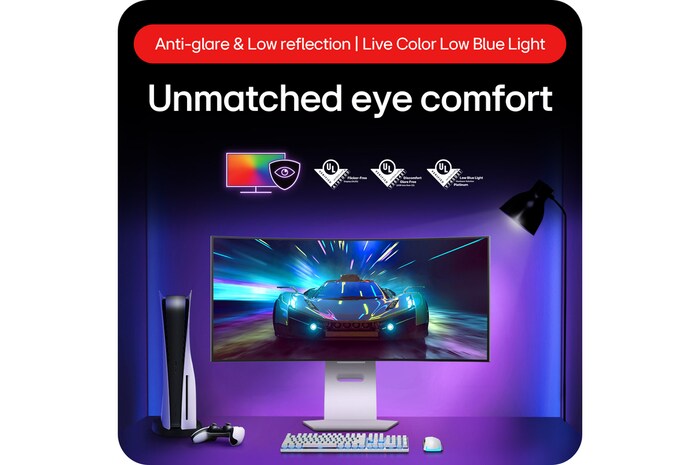 LG 34" UltraGear™ OLED all-new 800R curved gaming monitor | 21:9 Ultra-WQHD 240Hz, 0.03ms (GtG), DisplayHDR True Black 400, 34GS95QE-W