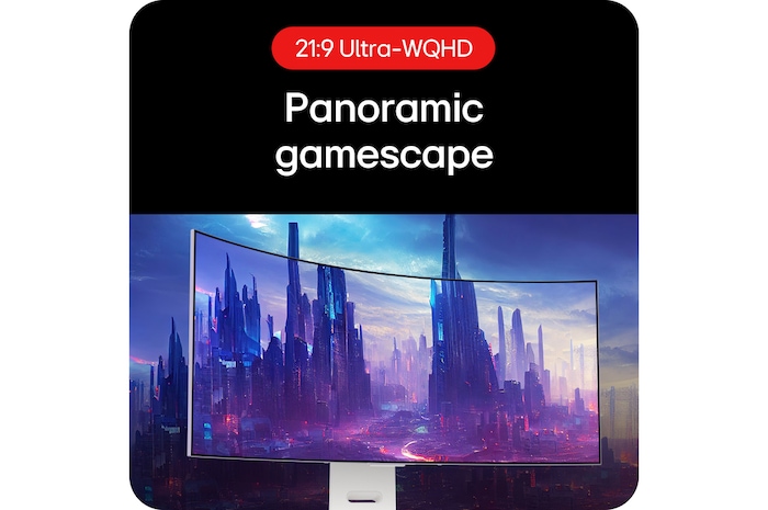 LG 39" LG UltraGear™ OLED 800R Curved Gaming Monitor, 240Hz, 0.03ms (GtG), DisplayHDR, Black, 39GS95QE-W