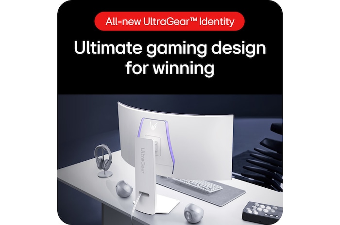 LG 39" LG UltraGear™ OLED 800R Curved Gaming Monitor, 240Hz, 0.03ms (GtG), DisplayHDR, Black, 39GS95QE-W