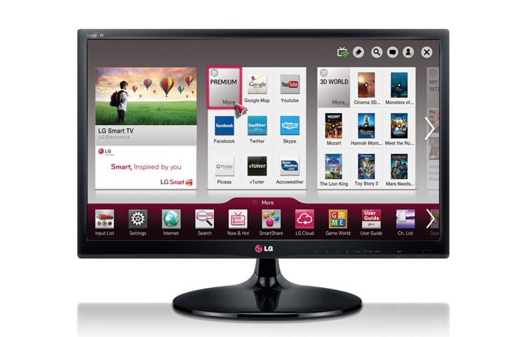 Front view of LG IPS Personal Smart TV MS53 24MS53V