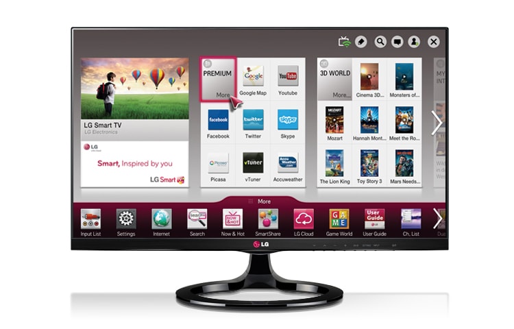 Front view of LG IPS Personal Smart TV MS73 27MS73V