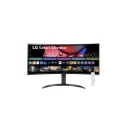 Front view of 34” 21:9 Curved WQHD (3440x1440) with webOS (34SR65QC-B)