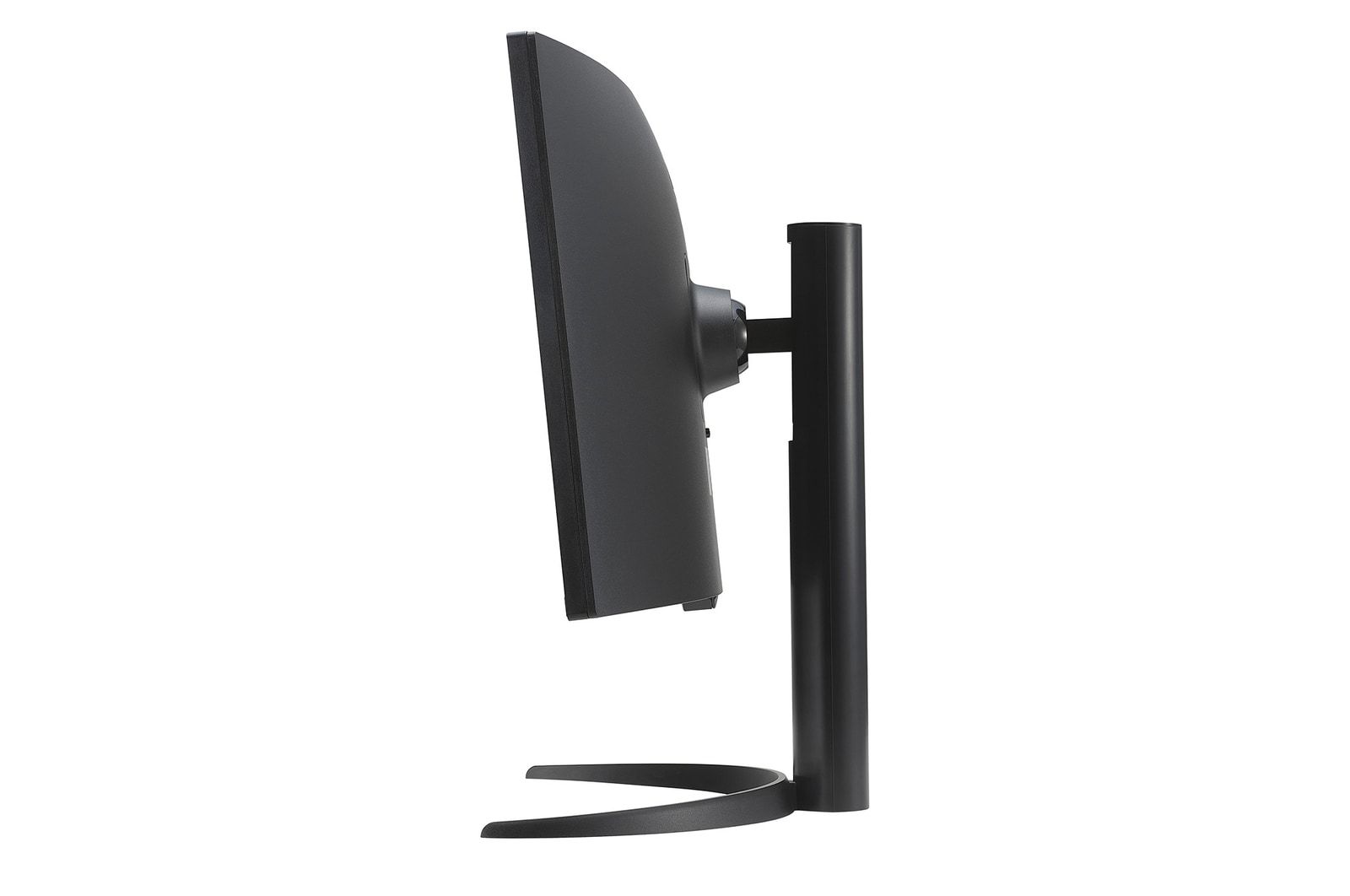 Side view of the monitor with a tilt angle of -5 degrees