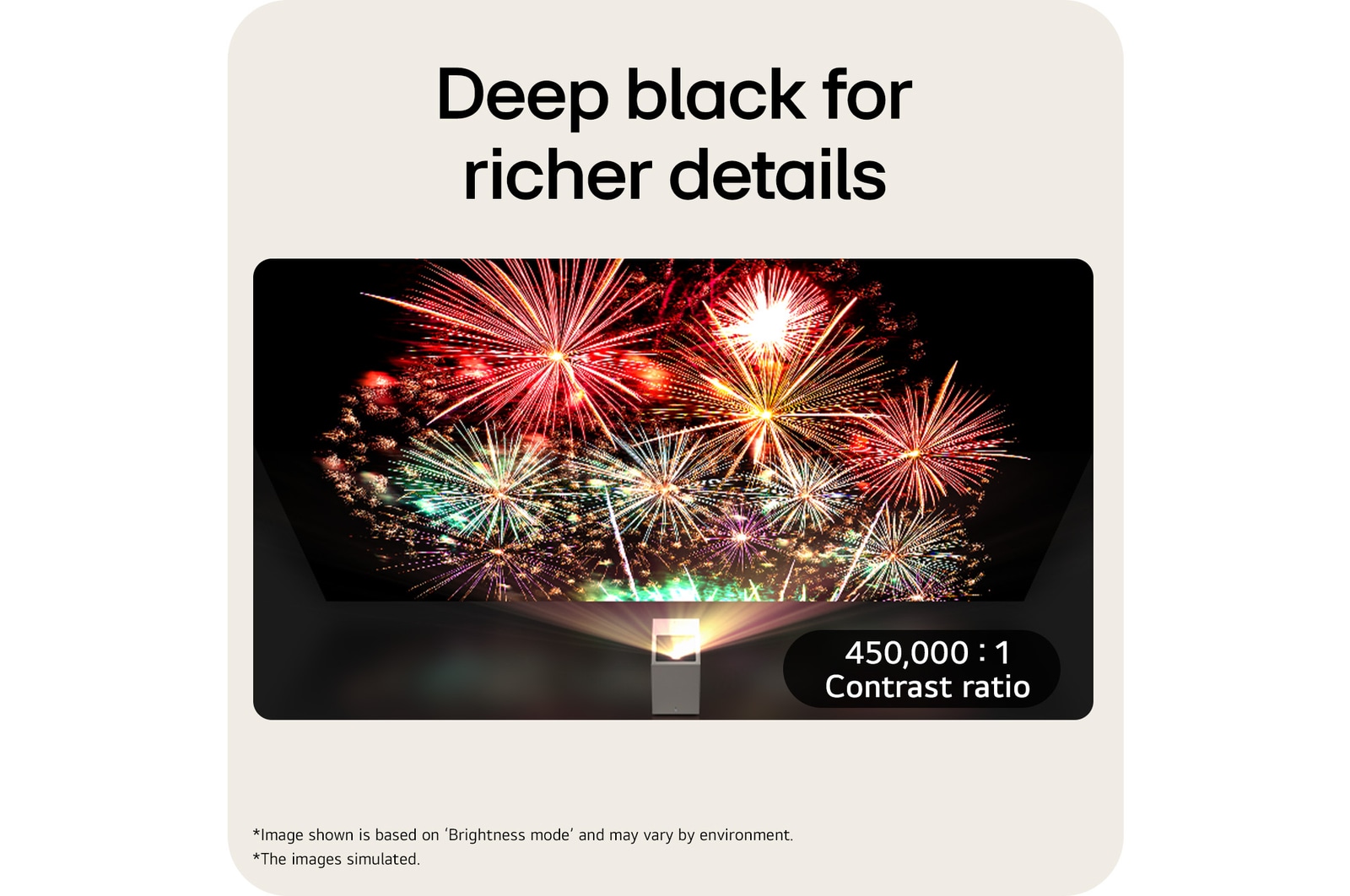 Deep black for richer details
