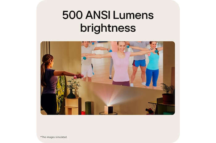 500 ansi lumens brightness