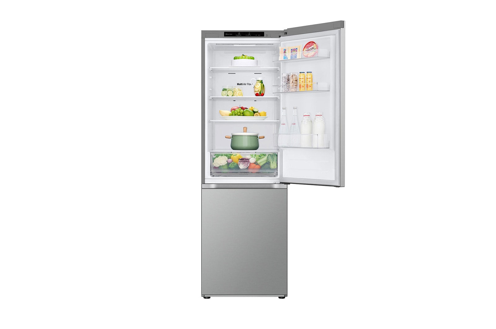 top door open with food stored
