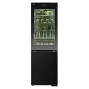 Front view of 349L InstaView™ Fridge Freezer Essence Black Steel - GBG7190CEV