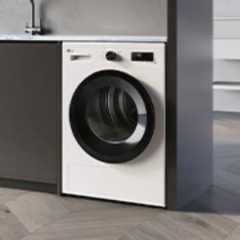 LG 8kg Heat Pump™ Dryer, White, RHX1008NWK, Door Open