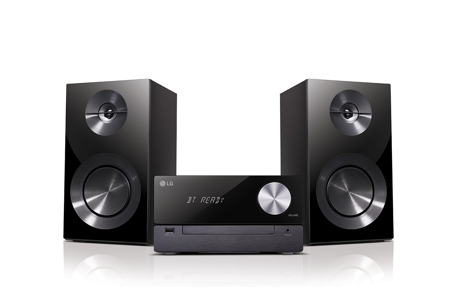 Front view of LG Micro Hi-Fi Audio System CM2460DAB