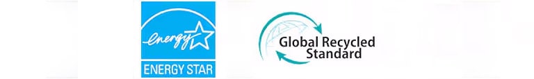 From left ENERGY STAR (logo), Global Recycled Standard (logo) are shown.