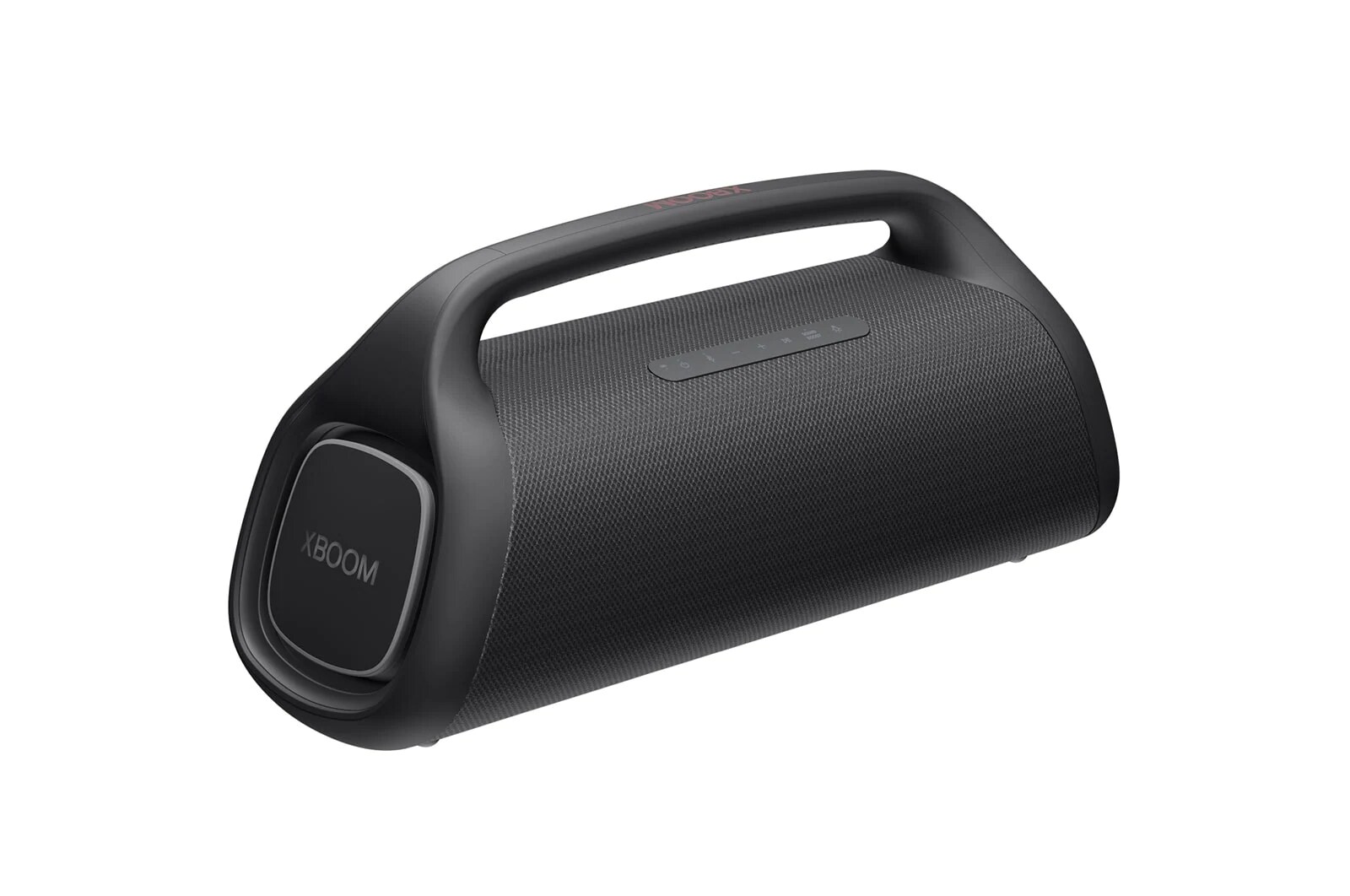 Side view with logo