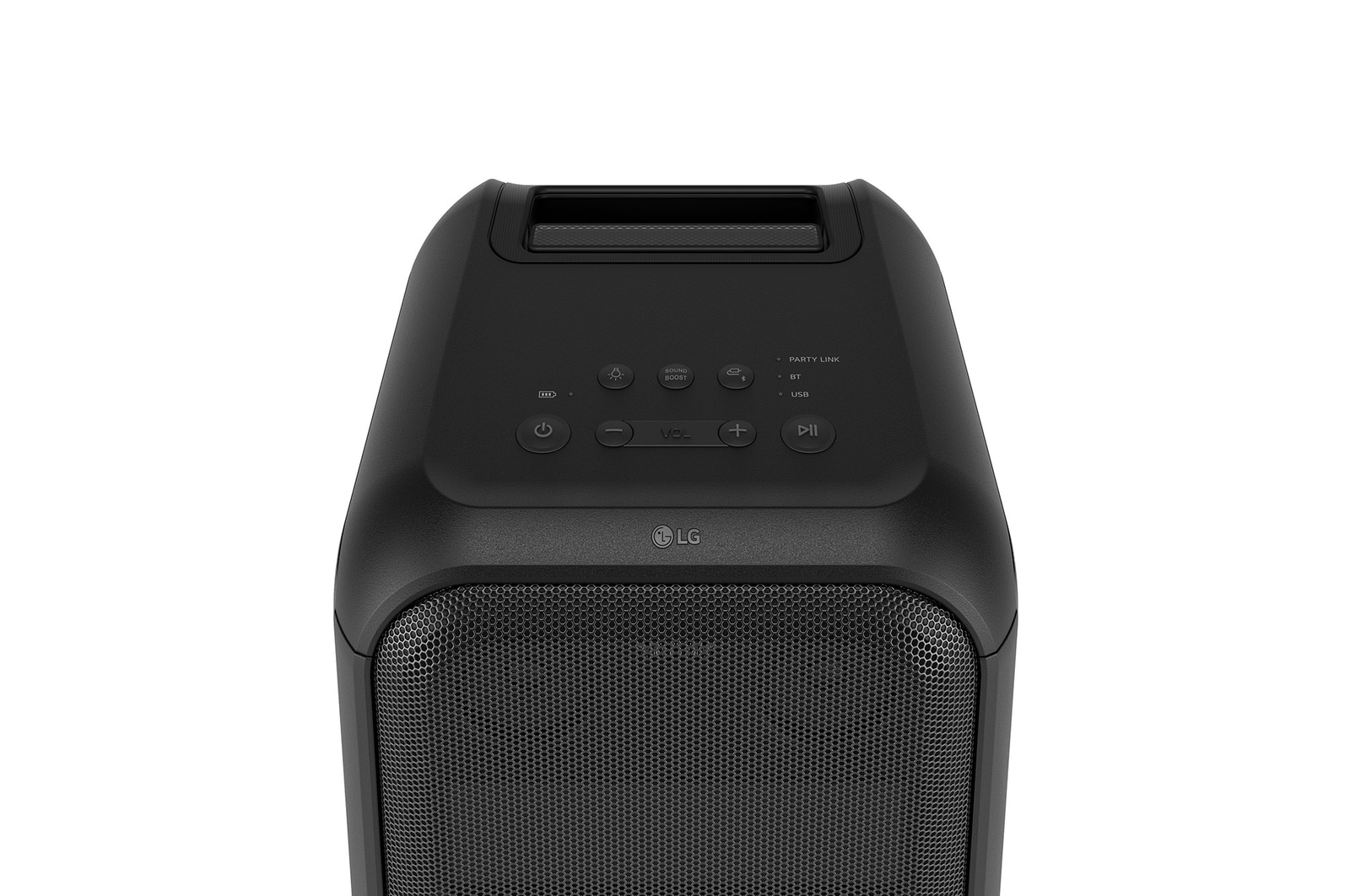 Front view of left side. XBOOM logo is attatched. 