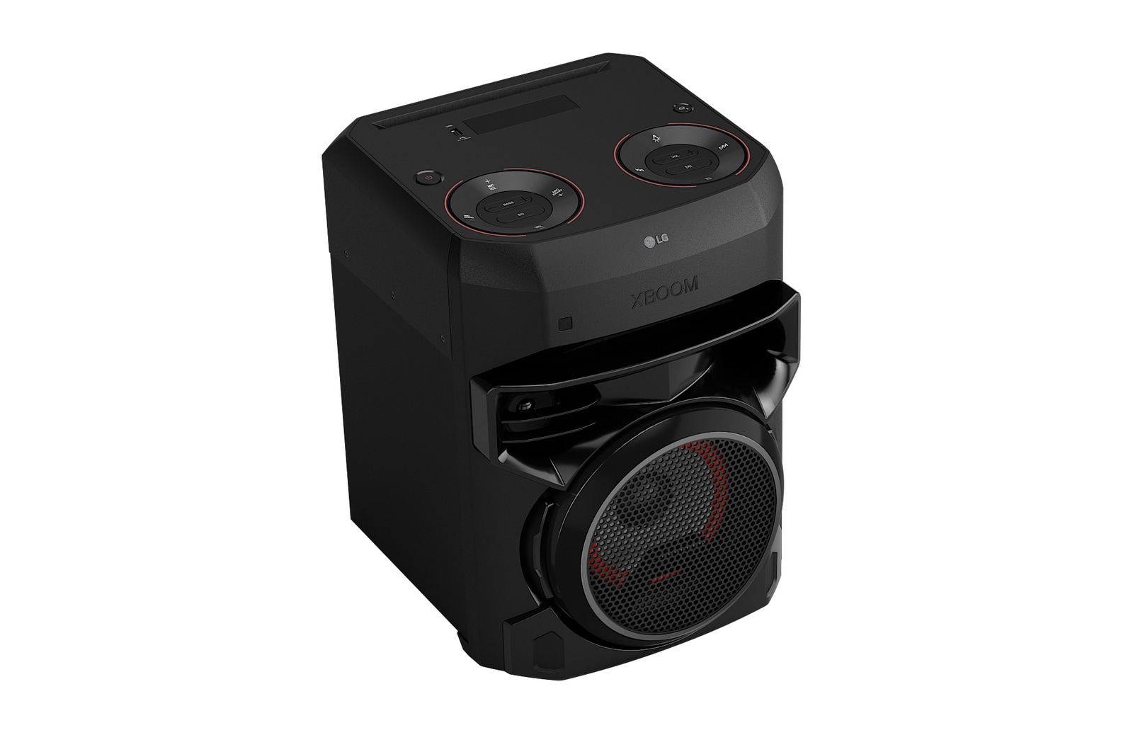 46 degree top view with left side forward