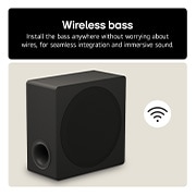 LG Soundbar US80TR Feature card - Showing the side of the speaker 