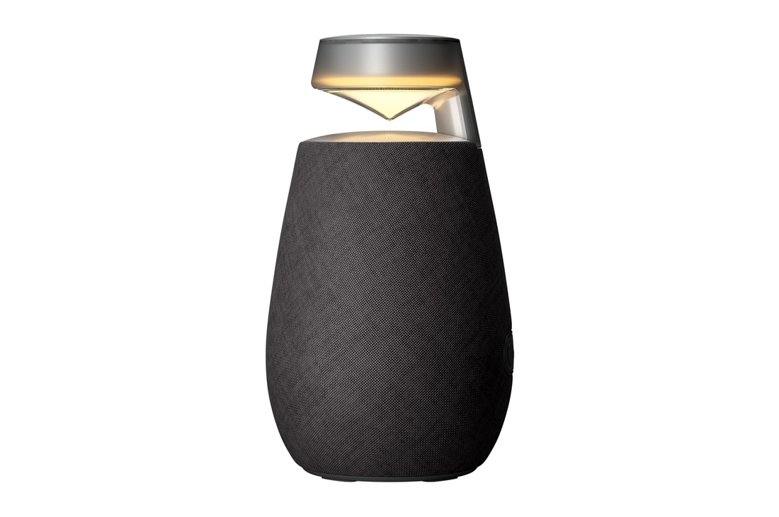 Vista frontale dello speaker con illuminazione accesa