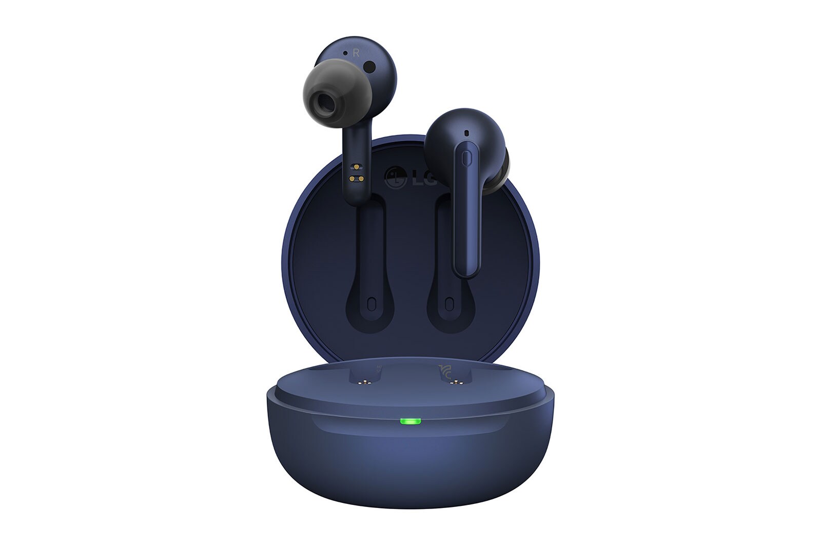 LG TONE Free UFP3 - True Wireless Bluetooth Earbuds, The box opens from the front and the headphones float in the air, TONE-UFP3