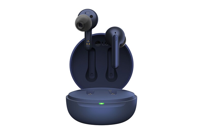 LG TONE Free UFP3 - True Wireless Bluetooth Earbuds, The box opens from the front and the headphones float in the air, TONE-UFP3