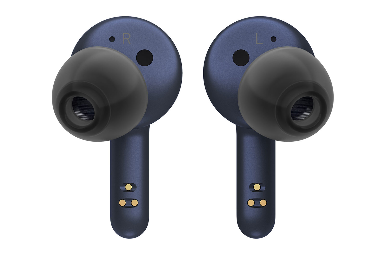 LG TONE Free UFP3 - True Wireless Bluetooth Earbuds, Front view of two earbud tips facing each other., TONE-UFP3
