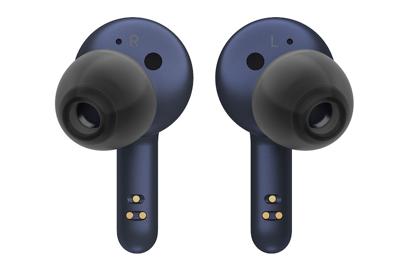 LG TONE Free UFP3 - True Wireless Bluetooth Earbuds, Front view of two earbud tips facing each other., TONE-UFP3
