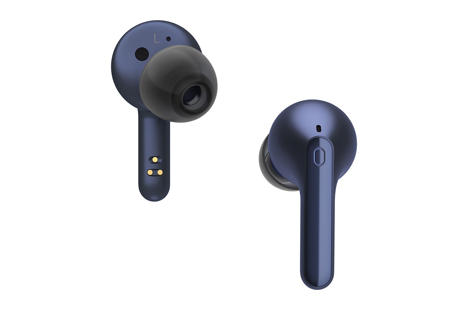 LG TONE Free UFP3 - True Wireless Bluetooth Earbuds, Angles facing each other on both sides of the earphones., TONE-UFP3