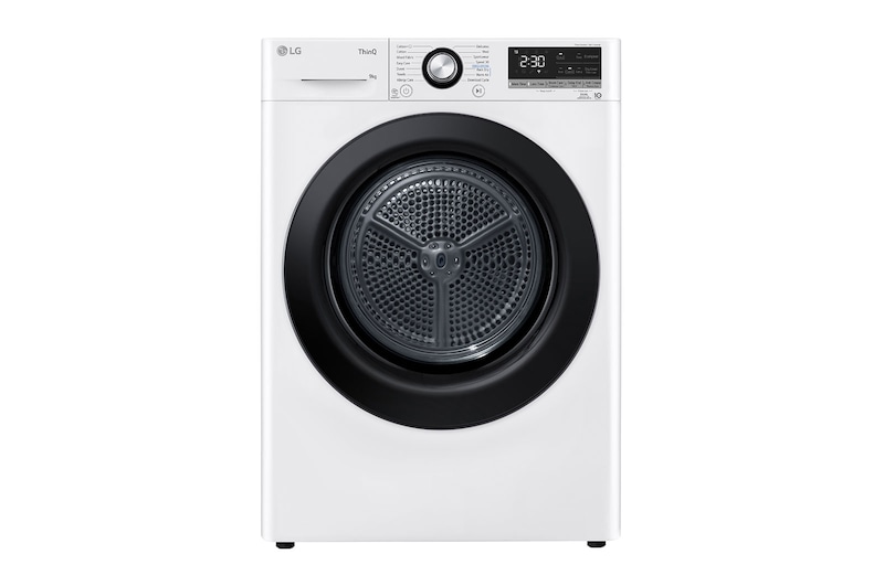LG 9kg DUAL Inverter HeatPump Dryer White A++, White, FDC309W