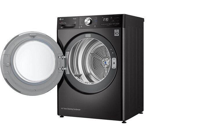 LG 9kg DUAL Inverter HeatPump Dryer Black Steel A+++, FDV1109B