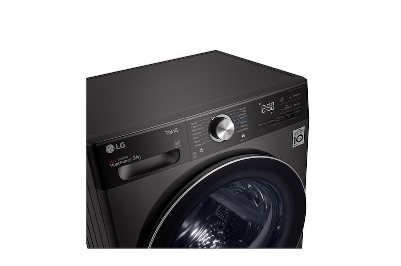 LG 9kg DUAL Inverter HeatPump Dryer Black Steel A+++, FDV1109B