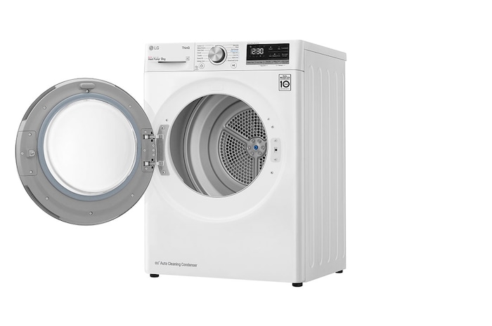 LG 9kg DUAL Inverter HeatPump Dryer A++, White, FDV309W