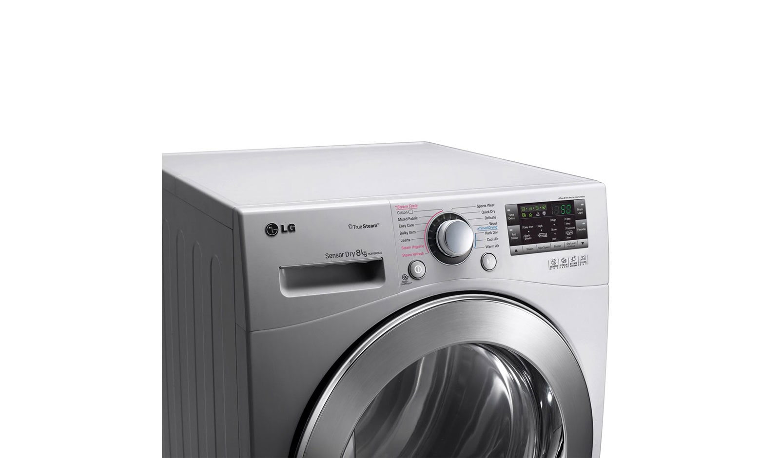 LG 8KG TUMBLE DRYER WITH TRUESTEAM™ TECHNOLOGY, RC8066CS2Z