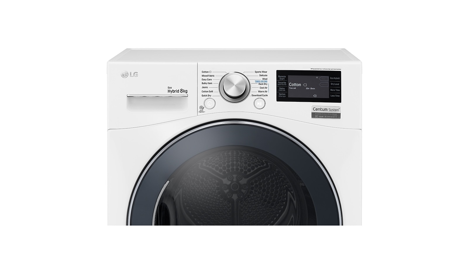 LG 8KG A+++ rated ECO Hybrid™ Dryer with Heat Pump and Inverter Technology, RC8084AV3W