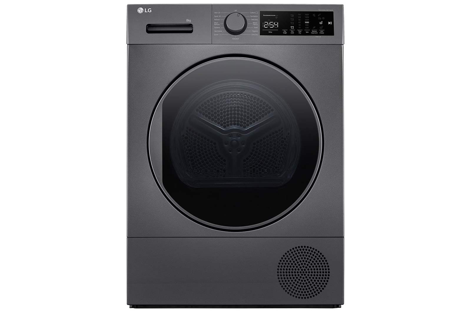 Front view of 8kg Heat Pump Condenser Tumble Dryer - fdt208s