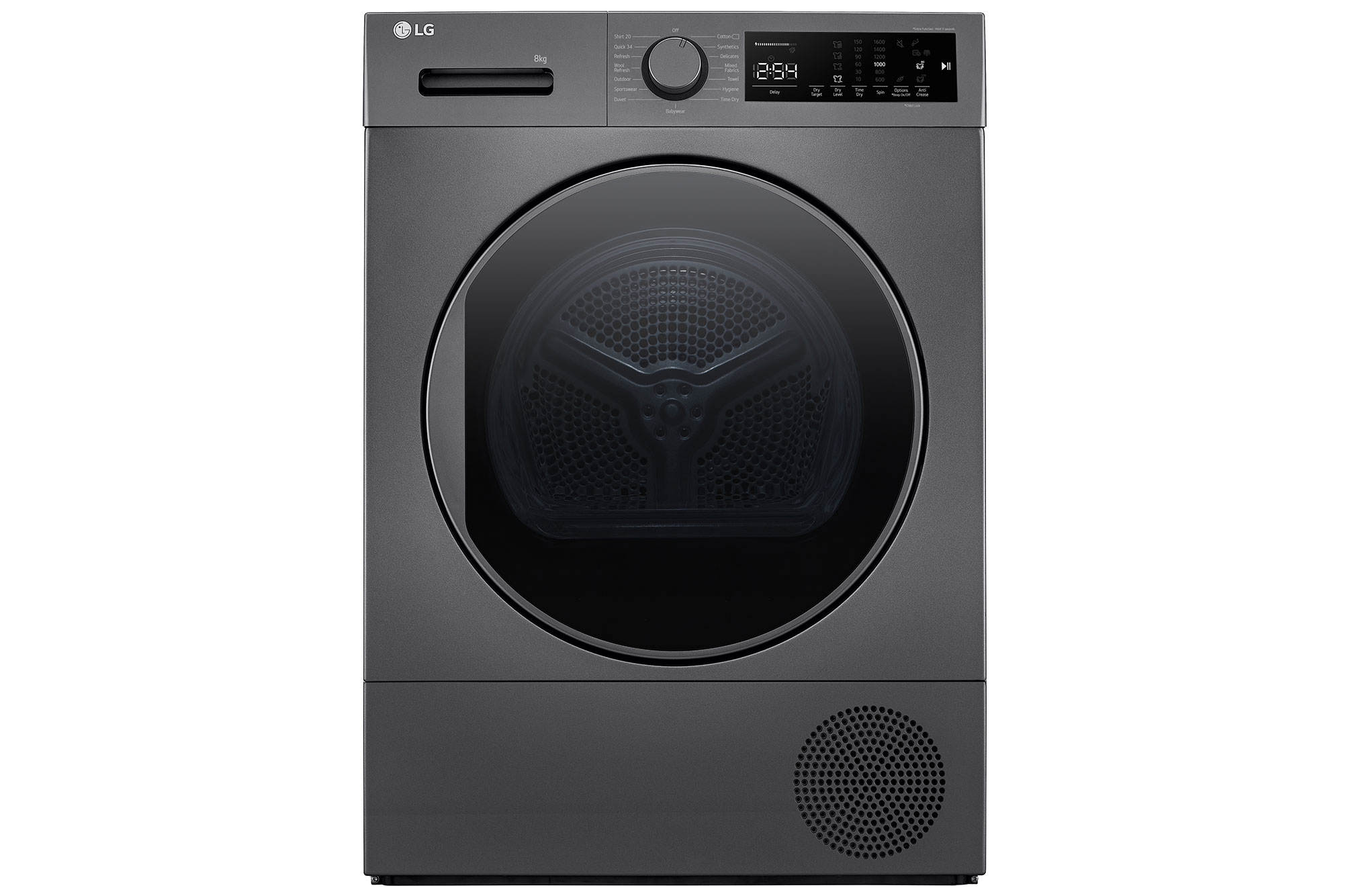Front view of 8kg Heat Pump Condenser Tumble Dryer - fdt208s