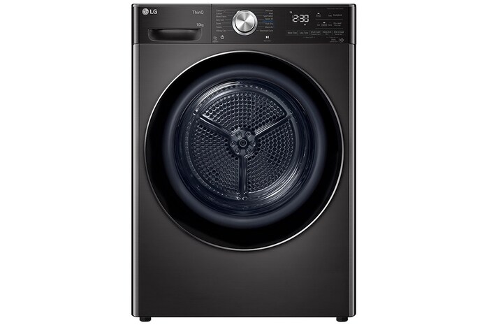 LG 10kg Dual Inverter Heat Pump™ Tumble Dryer, Black Steel, FDV1110B