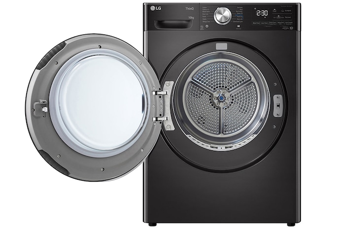 LG 10kg Dual Inverter Heat Pump™ Tumble Dryer, Black Steel, FDV1110B