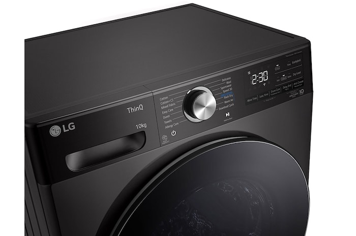 LG 10kg Dual Inverter Heat Pump™ Tumble Dryer, Black Steel, FDV1110B
