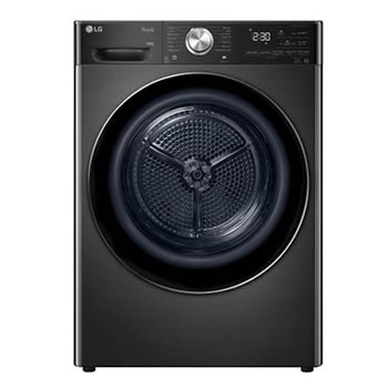 Front view of 10kg Dual Heat Pump™ Tumble Dryer Black Steel - FDV1110B
