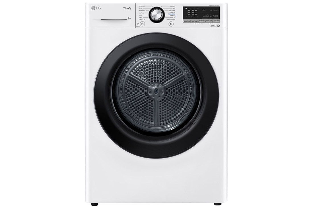 Front view of 9kg Dual Inverter Heat Pump™ Tumble Dryer (FDV309WN)