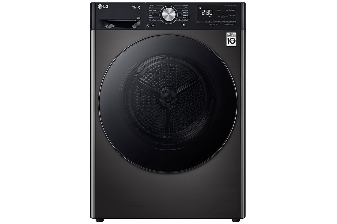 Front view of  9kg DUAL Inverter Heat Pump™ Tumble Dryer - FDV909BN