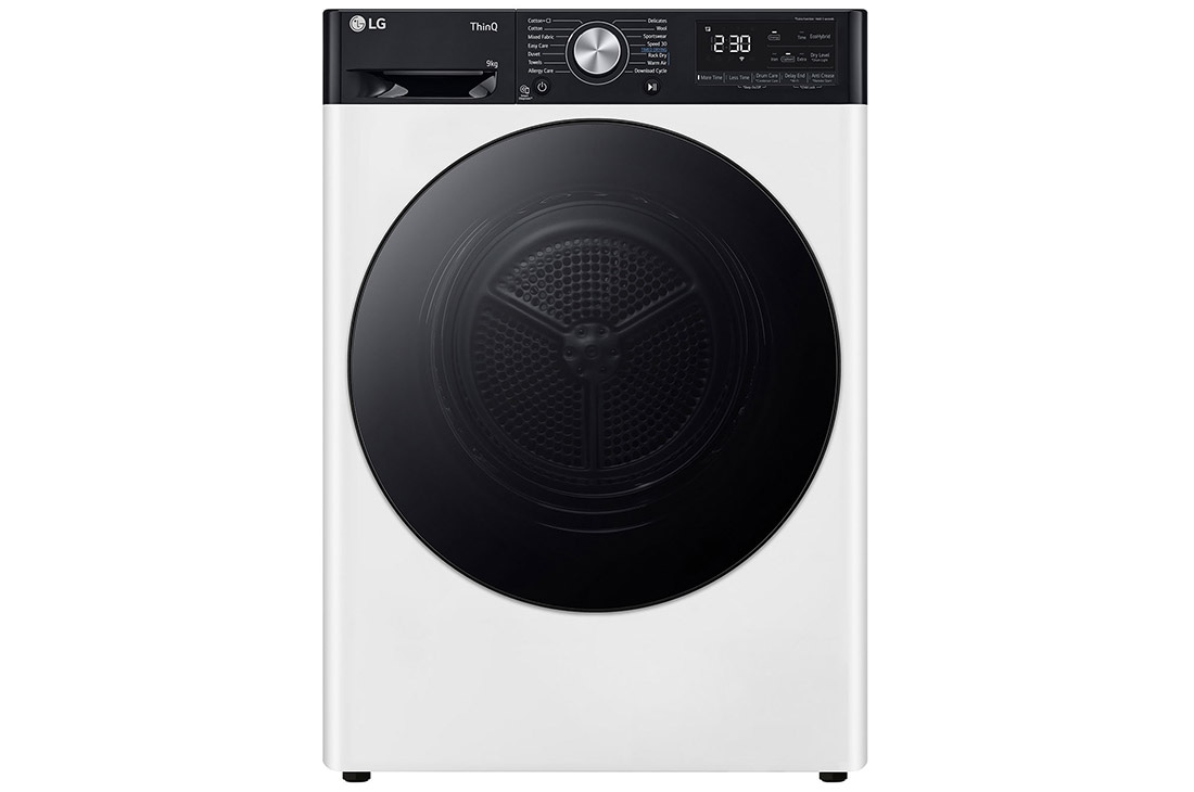 LG 9kg DUAL Inverter Heat Pump™ Tumble Dryer, White, FDV909WN